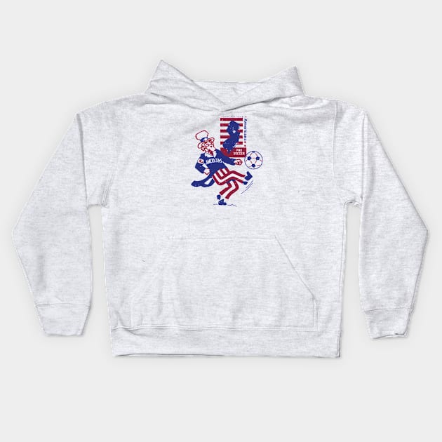 New Jersey Americans Pro Soccer Vintage Kids Hoodie by ryanjaycruz